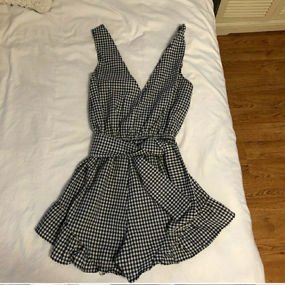 ZAFUL gingham romper